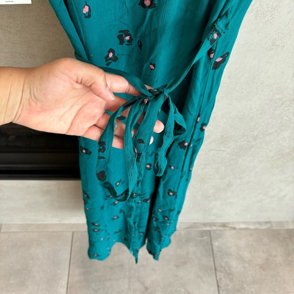 NWT BILLABONG TEAL BLUE WRAP DRESS, SIZE XS - Picture 10 of 12